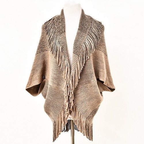 Lady knit poncho cape shawl - knit,