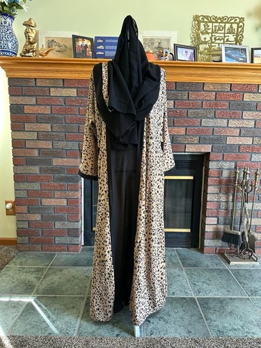 Women abaya black brown - abaya, &